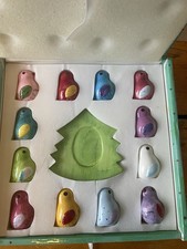 Uccellino's GUIDE BIRDS Set Of 12 Figurines Plus Tree-shaped Base *Wear To Box picture