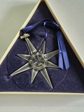 Swarovski 1995 Star Annual Christmas Ornament Holiday with box snowflake rare picture