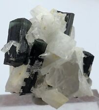 55g Green Cap Tourmaline Crystals with Mica & Albite, Quartz Combine Specimen picture