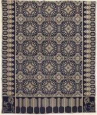 Rare “Big Lion Group” Antique Jacquard Homespun Coverlet Circa 1835-1845 picture