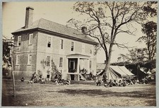 Photo:Hopewell Va Bolling House Bull Hill 1860s Men on Lawn Civil War Camp picture