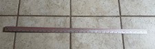 Vtg Mayes Brothers Metal Yardstick W/Metric Conversions Made In USA picture