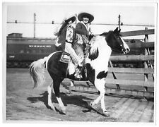 Pendleton Rodeo 2 COWGIRL on horse vintage 8 x 10  photo retro picture
