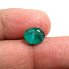 Exquisitely Top 2.80 Crt Green Zambian Emerald Faceted Oval Shape Loose Gemstone picture