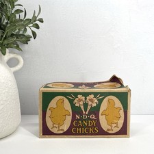 Antique 1920s Candy Box NDQ Candy Chicks Rare Collectible Easter Ephemera picture