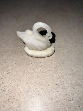 Swan Onyx Marble Stone Bird Sculpture Figurine Paperweight Vintage Hand Carved picture