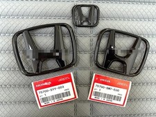 3Pcs Gloss Black Front Rear Emblem Badge Fits for Honda Civic Sedan 2022-2026 picture