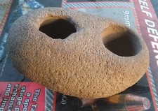 Ancient American Indian Double Bowl Fire Starter Pot picture