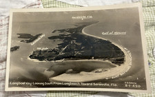 RPPC Aerial view Longboat Key FL Sarasota Gulf of Mexico Longbeach Vintage 1940s picture