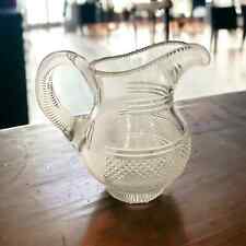 Thomas Webb English Clear Cut Crystal Footed Pitcher picture