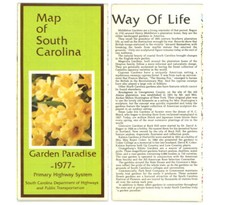 Vintage 1977 South Carolina Official State Highway Road Map – Version B (8/77) picture
