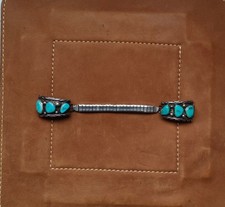 Vintage Tommy Moore Navajo Sterling Silver & Turquoise Stones Watch Band  picture