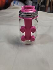 Glass Pink Pig Face Lid Piggy Bank picture