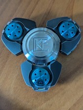 CKF Pepyakka 2.0 Titanium Blue Anodized Glow Vials #748/800 Rare Fidget Spinner picture
