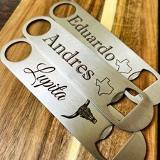 Engraved Beer Bottle Openers, Bar Key for Bartender, Bar Gift, Personalized picture