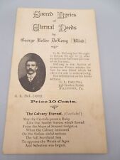 George K. DeLong (Blind) Allentown, PA Sacred Lyrics Fold Out Postcard picture