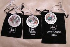 ALL NEW -- 1998-1999-2000 John Deere Pewter Christmas Ornament -- ALL NEW picture