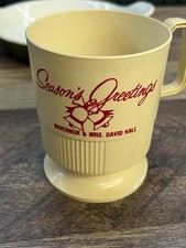 Set If 4 Plastic Celebratory Mugs From 1971-1975 Oklahoma Governor David Hall picture