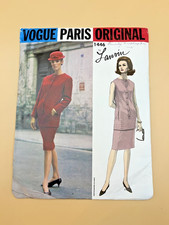 Vogue Paris Original 1446 Lanvin Pattern Uncut Size 16 Bust 36 1960s Suit Dress picture