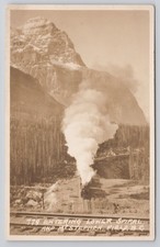RPPC Locomotive Train Entering Lower Sprial Mount Stephens B.C. Canada Postcard picture