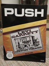 LEVI GARRETT CHEWING TOBACCO PEEL-OFF PUSH/PULL DECAL/STICKER picture