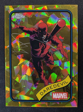 2025 Topps Chrome Marvel #97 Daredevil Doom Spider Gambit Iron GOLD SAPPHIRE /50 picture