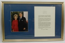 Ronald Reagan Signed 1988 White House Letter University Scranton Framed RARE picture