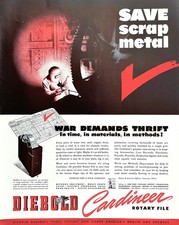 Diebold Cardineer Rotary File Save Scrap Metal WWII 1942 Fortune Mag Print Ad picture