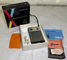 vintage ~VISCOUNT antique JAPAN Japanese AM/FM Transistor POCKET RADIO with BOX~ picture