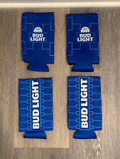 NEW Blue Bud Light Beer Koozie Fits 24oz Tall Boy Cans Insulated Foam 4 PACK picture