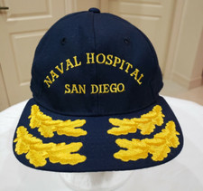 Vntg USN San Diego Naval Hospital VCNO Vice Chief Operations Gold Leaf Hat Cap picture