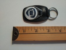 1 VINTAGE 70S LANCIA  KEYCHAIN LEATHER PORTE CLEF RENAMEL CAR AUTOMOBILE picture