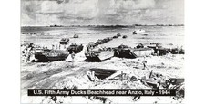 WWII Anzio Italy 1944 DUKW Operation Shingle U.S. Army Photo Postcard Beach picture