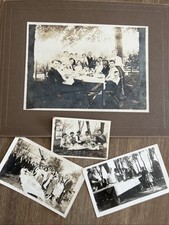 Collection of 4 Antique 1920's PICNIC GROUP Family Photos Joplin Missouri picture