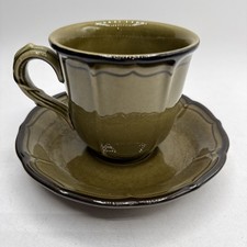 Vintage Vernon Green METLOX Poppytrail USA Cup And Saucer Set picture