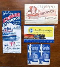 Vintage 1940s SoCal Travel Ephemera Lot Santa Fe Railway Catalina San Diego picture