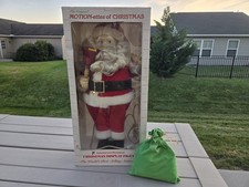 Telco Motion-ettes of Christmas Santa 1988 Animated Illuminated Vintage Figurine picture
