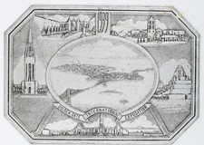 1939 Golden Gate Expo San Francisco World's Fair Aerial Panorama Souvenir Plaque picture