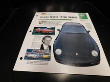 1976-1995 Porsche 924 To 968 Spec Sheet Brochure Photo Poster picture
