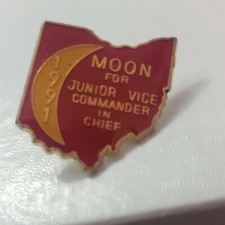 MOON FOR JUNIOR VICE COMMANDER IN CHIEF 1991 LAPEL Pin picture