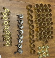 Lot-Leviton Sun-Lite  Cap Shell Bakelite Sleeve, Light Bulb Socket, Harp Holder picture