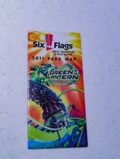 2011 Six Flags Great Adventure park map featuring Green Lantern picture