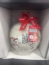 Disney Christmas Ornament Ceramic Cookie Jar Mickey Minnie Pluto Holiday picture