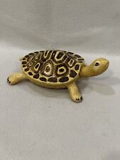 Handmade Pottery Ceramic Turtle Trinket Container - 6.5” x 4” Inches picture