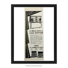 🔴 Louis Vuitton Antique Vintage Newsprint Ad - MALLE-AUTO. picture