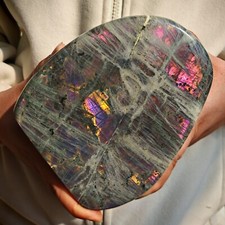4.51LB Natural purple Labradorite Mineral Quartz Crystal Mineral Reiki healing picture