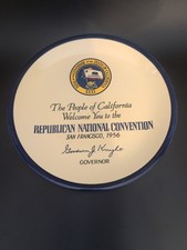 Vintage 1956 Republican National Convention Commemorative Plate  picture