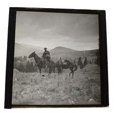 Rare Vintage Cherry Kearton Expedition Glass Slide — Self-Portrait on Horseback picture