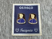 WWII 30th Infantry Division Old Hickory DI Unit Crest Pin by Gemsco Pair Set 2 picture