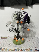 Vintage Avon Glowing Fiber Optic Tree  Halloween Bats Ghosts Pumpkins Works 🔥🔥 picture